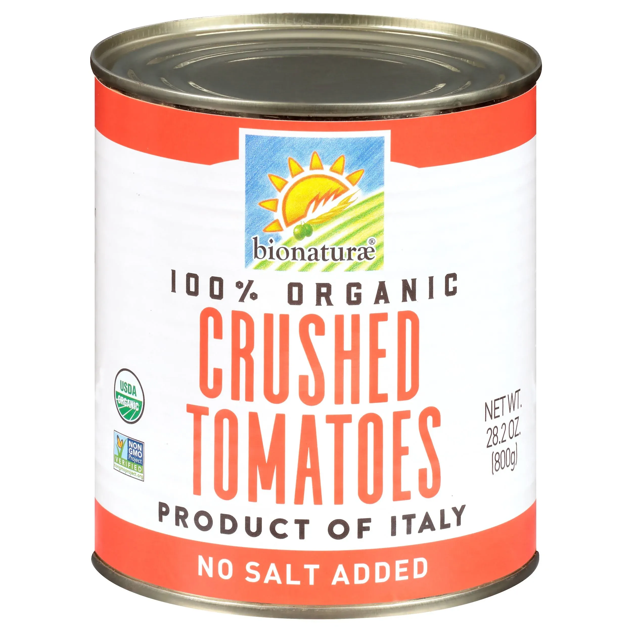 Bionaturae Organic Crushed Tomatoes - Crushed Tomatoes Can, Crushed Tomatoes Organic No Salt, Keto Friendly, Non-GMO, No Added Sugar, No Added Salt, Made in Italy - 28.2 Oz