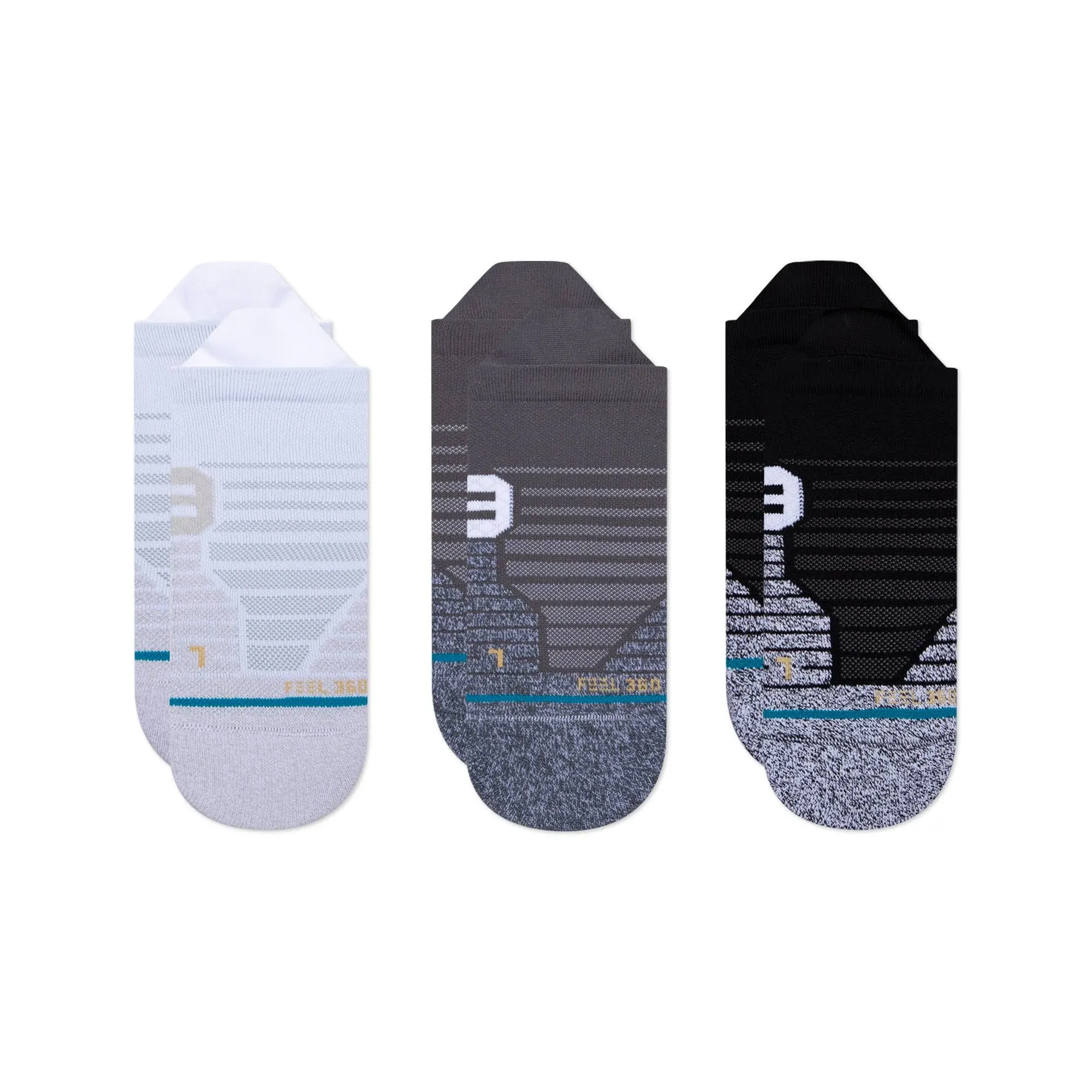 Stance Versa Tab 3-Pack Socks - Medium / Black/White