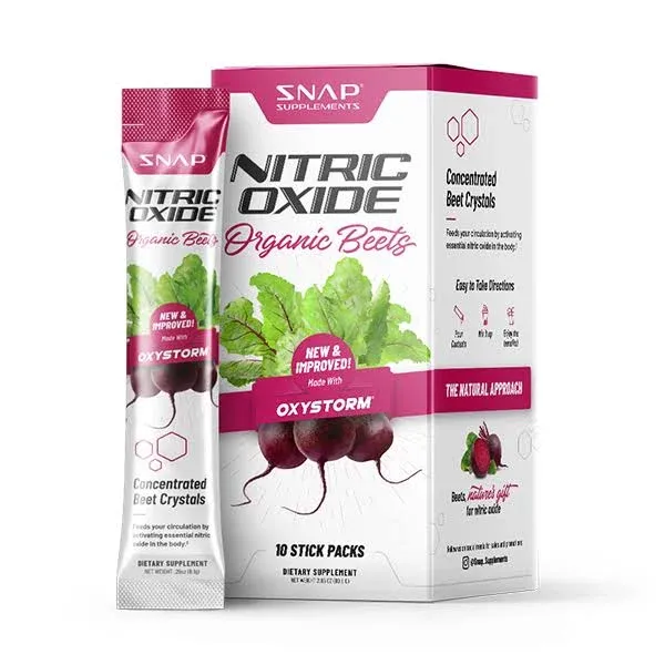 Snap Supplements Nitric Oxide Organic Beets Stick 10 PK