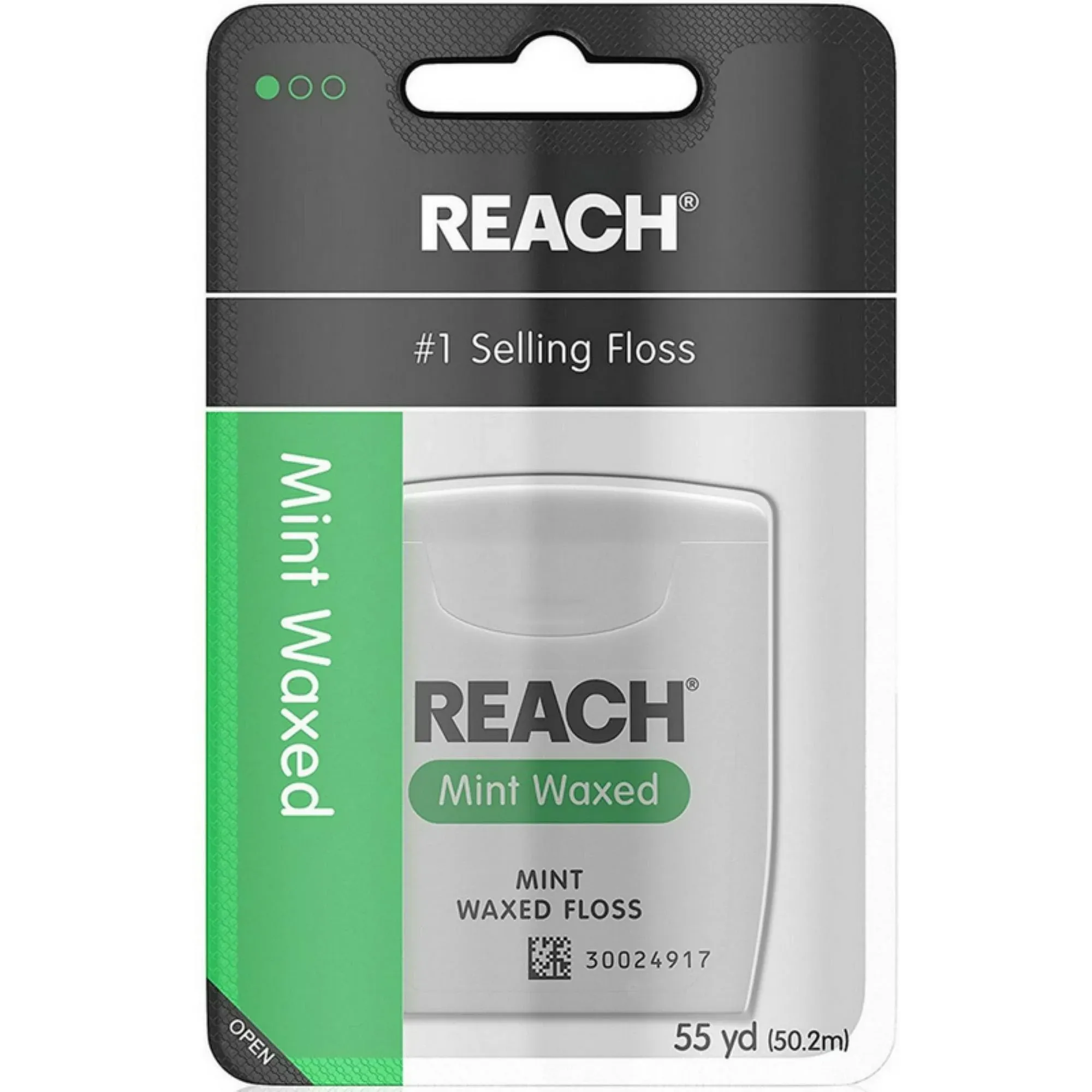 3 Pack Reach Waxed Dental Floss | Effective Plaque Removal,Mint , 55 Yards