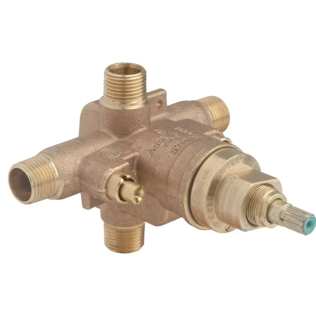 Symmons Temptrol 1/2-in ID Iron Pipe Size x 1/2-in OD Iron Pipe Size Brass Pressure Balancing Valve Lowes.com