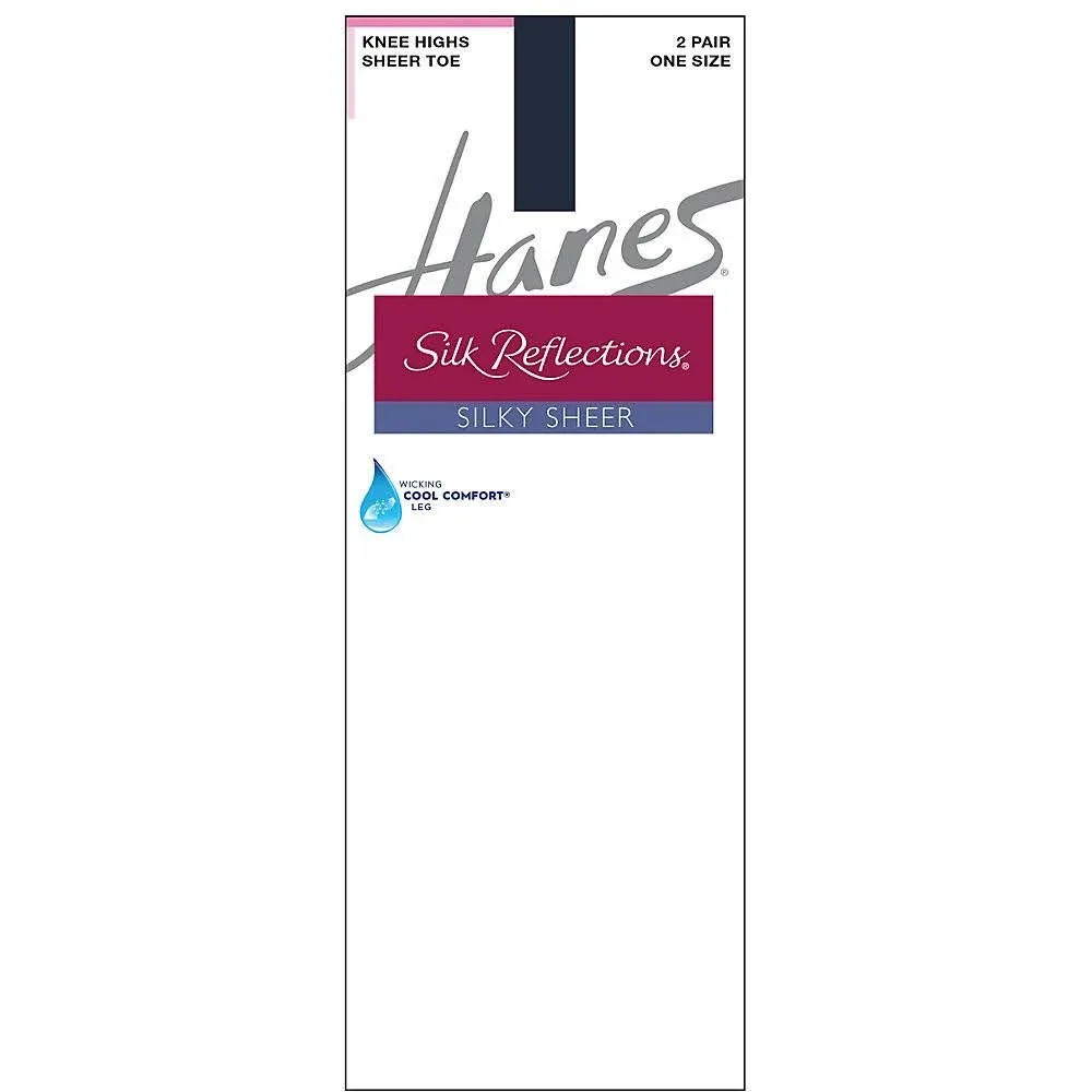 Silk Reflections Silky Sheer Knee Highs 2-Pack