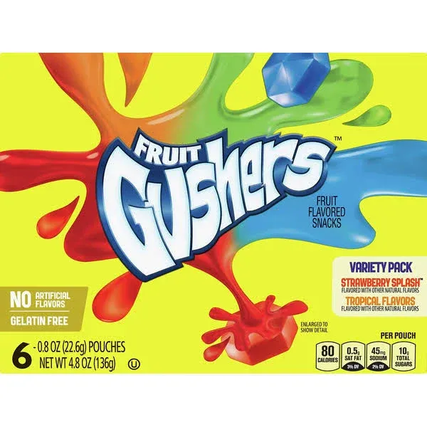 Fruit Gushers Fruit Flavored Snacks Variety Pack - 0.8 oz x 6 pack