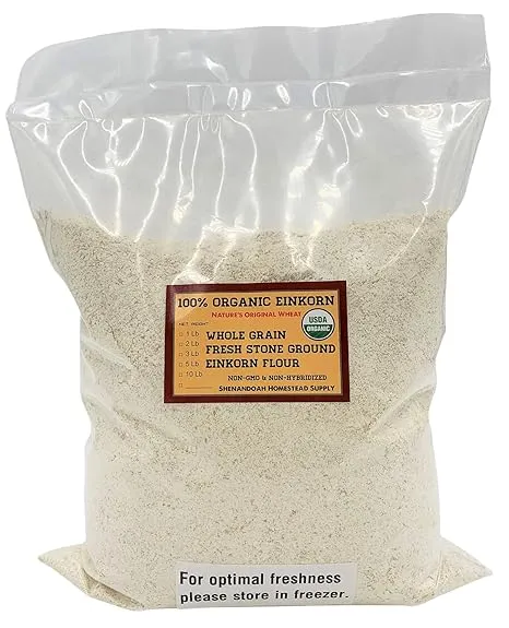 Organic Whole Grain Einkorn, Fresh Stone-Ground & USA Grown, Heritage Grains of Shenandoah- great for gluten issues (Fresh Ground Flour, 3 lb.)