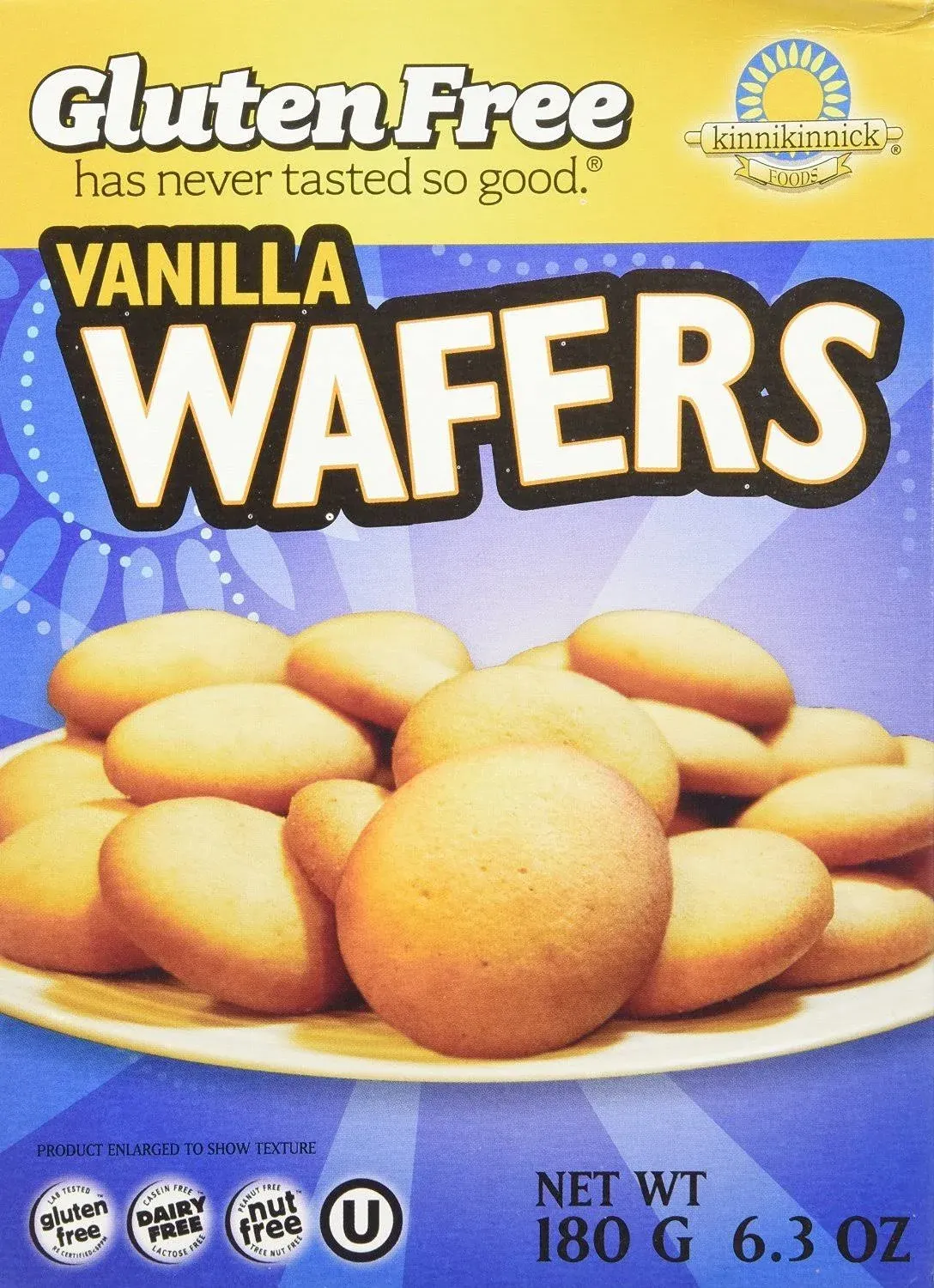 Kinnikinnick Vanilla Wafer Cookies 6.3 Ounces (Pack of 3)