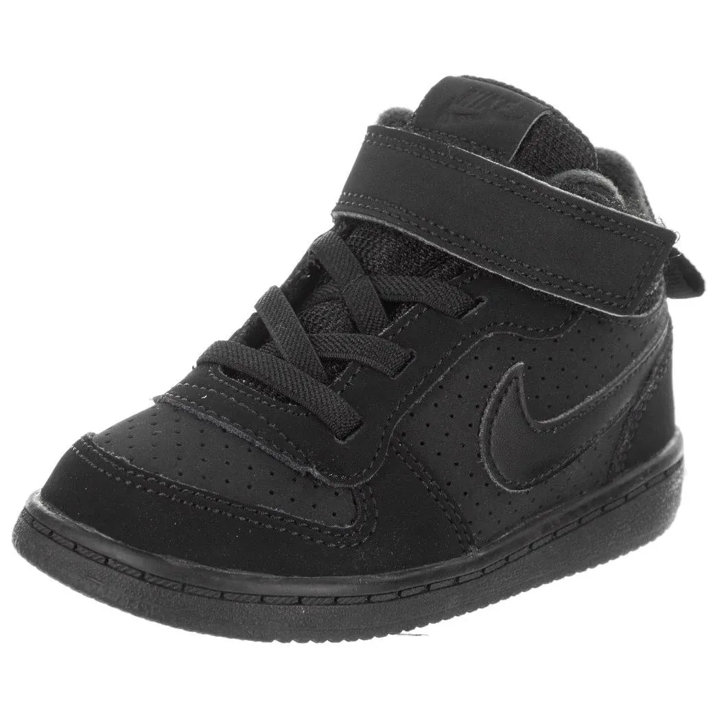 Nike Toddler Court Borough Mid 2 Shoes - Black/Black/Black / 6