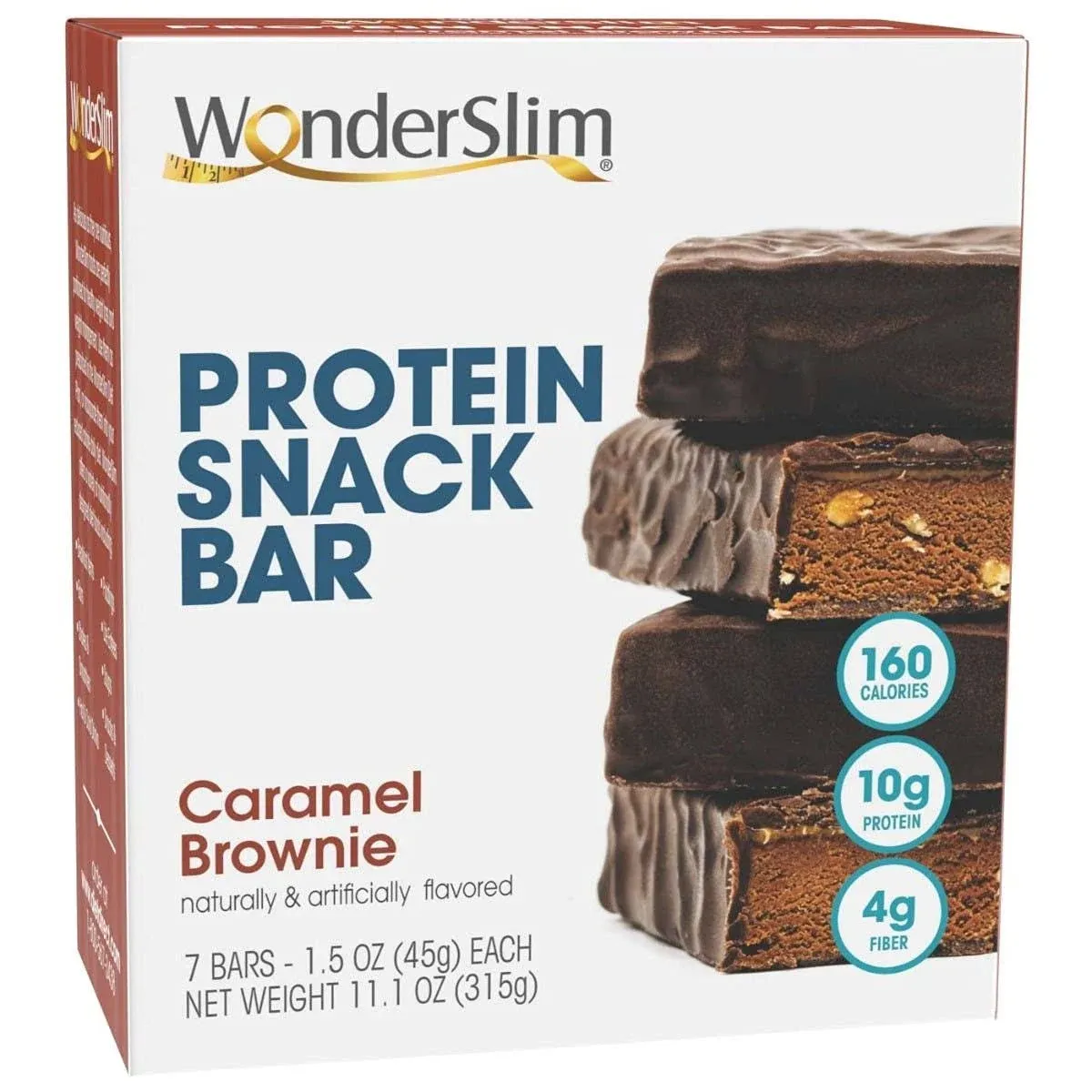 WonderSlim Protein Snack Bar Caramel Brownie 7ct