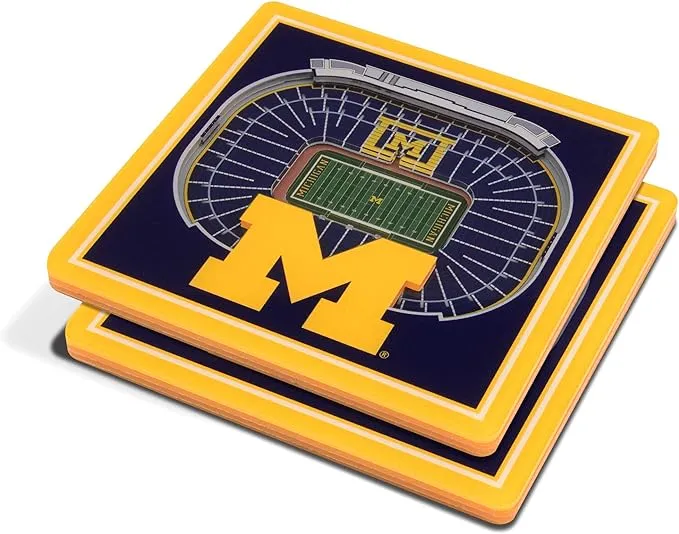 StadiumViews Michigan Wolverines 3D StadiumView Coasters