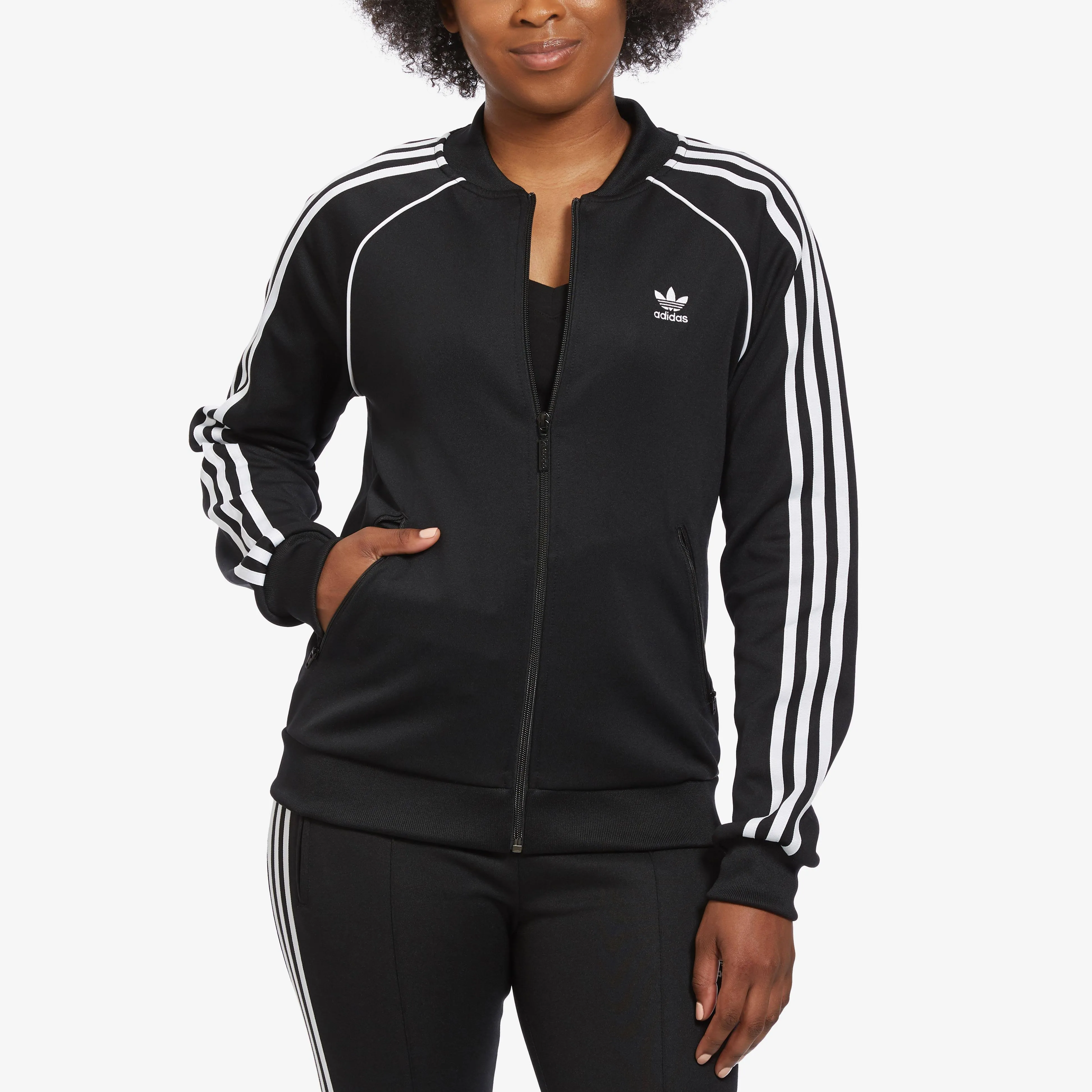 Adidas Originals  70s  Women&#039;s Long Sleeve Track Top Jacket - Black GD237