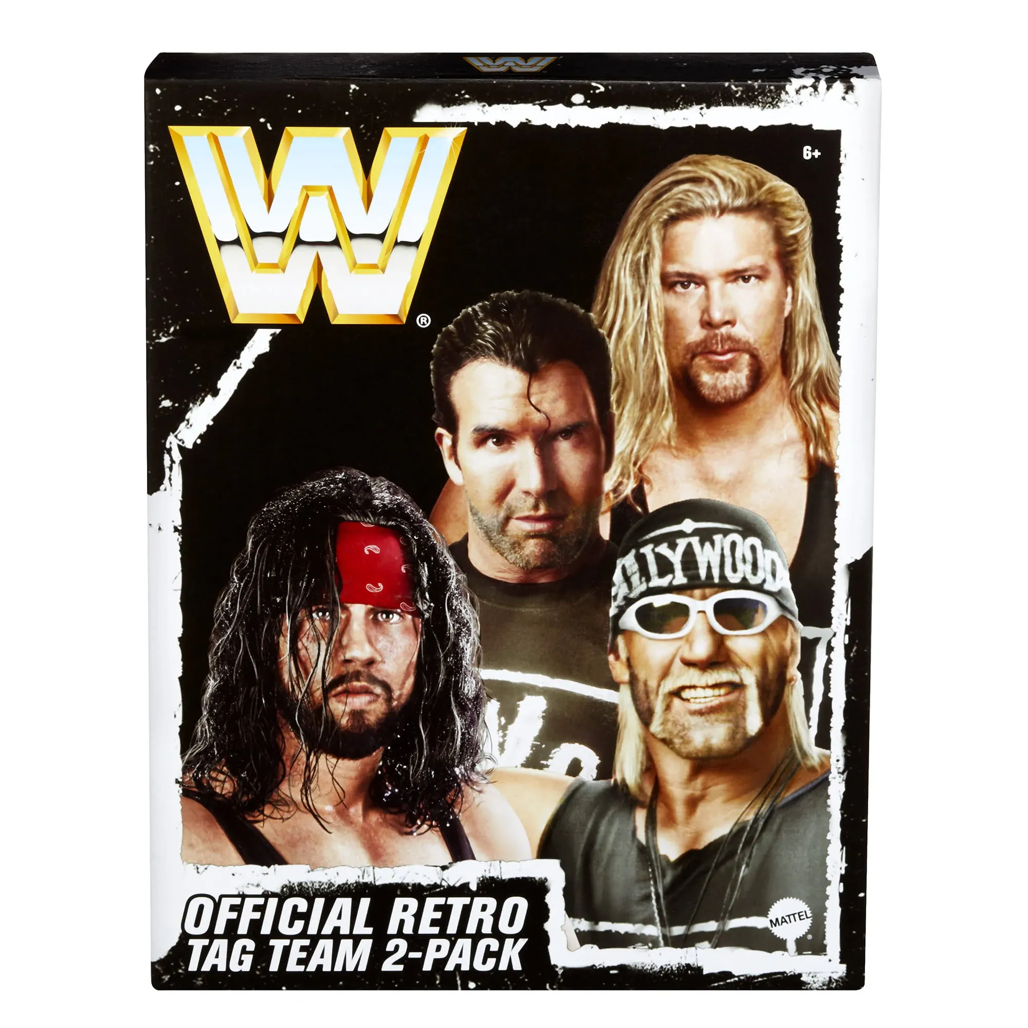 Ringside NWO Retro 4-Pack (Hollywood Hulk Hogan, Syxx, Scott Hall & Kevin Nash) Exclusive Toy Wrestling Action Figures