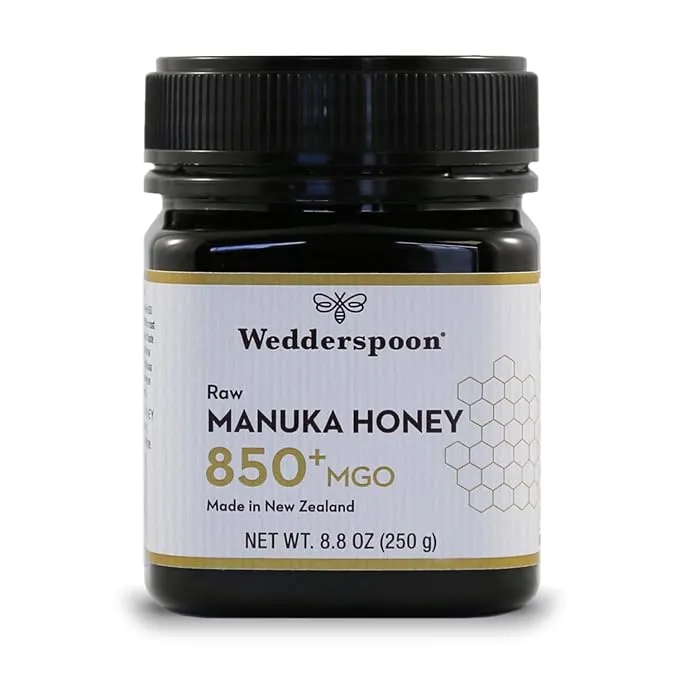 Wedderspoon Raw Premium Manuka Honey, MGO 850, 17.6 Oz, Unpasteurized New Zealand Honey, Traceable from Our Hives to Your Home