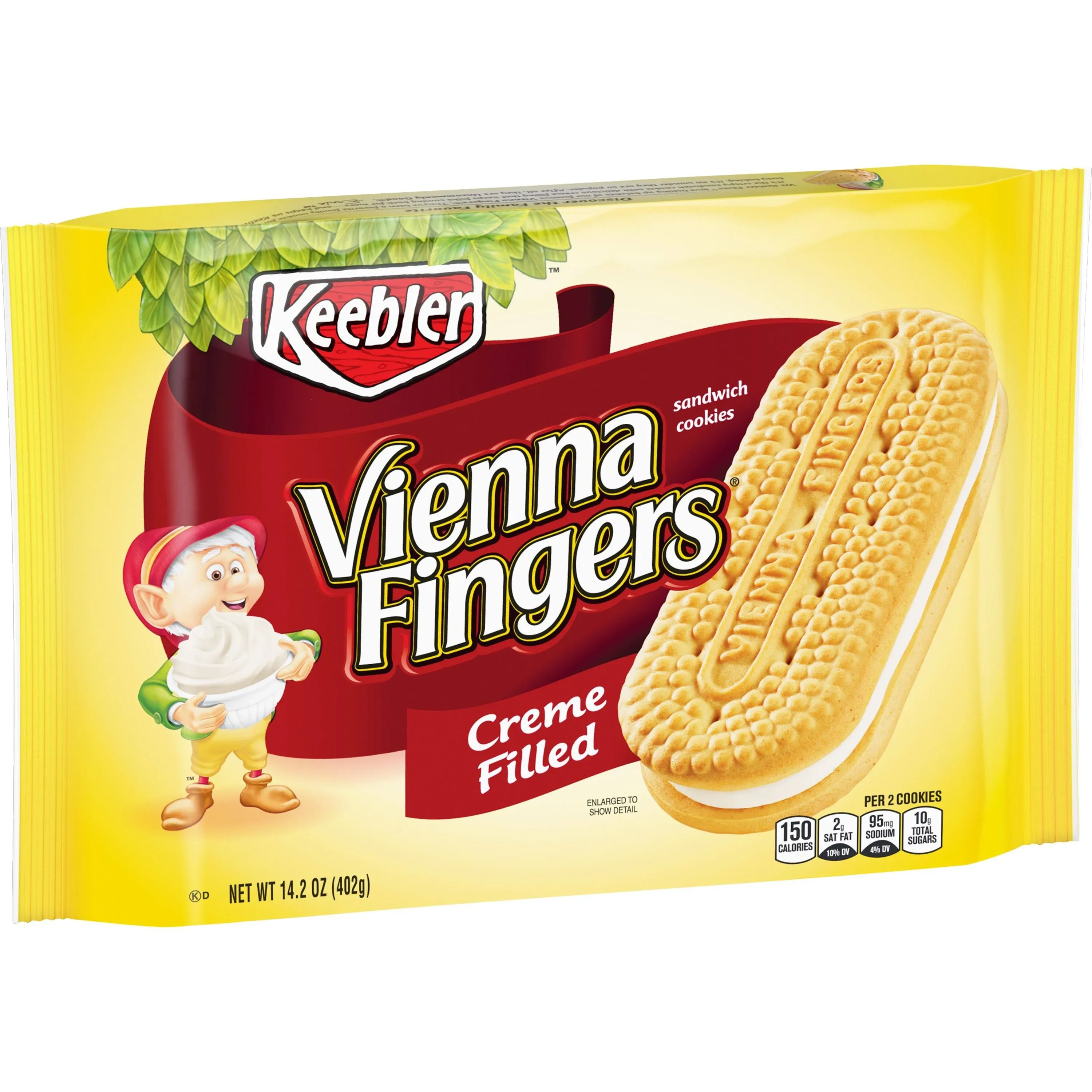 Keebler Vienna Fingers Cookies, Sandwich, Creme Filled - 14.2 oz