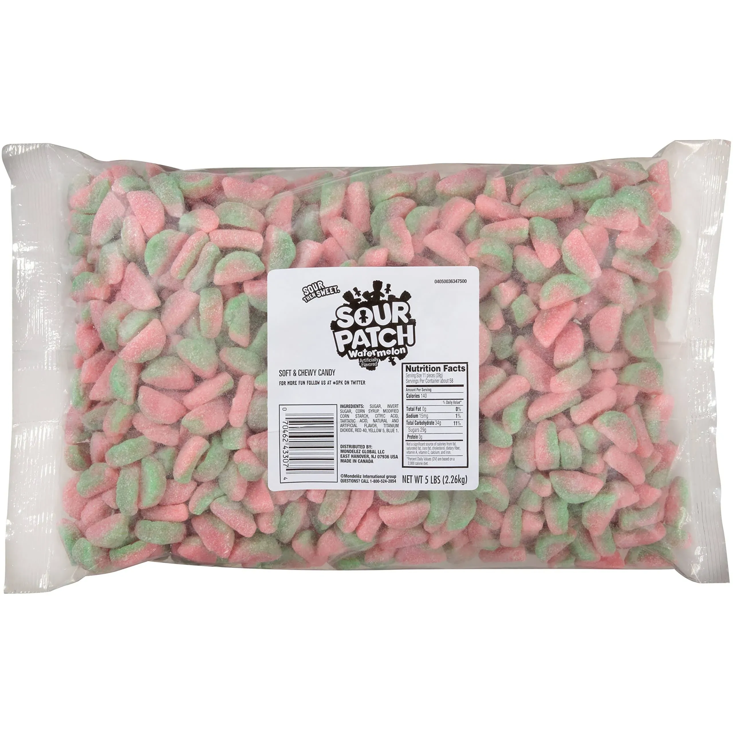 Sour Patch Kids Watermelon Soft & Chewy Candy, 80 oz Bag