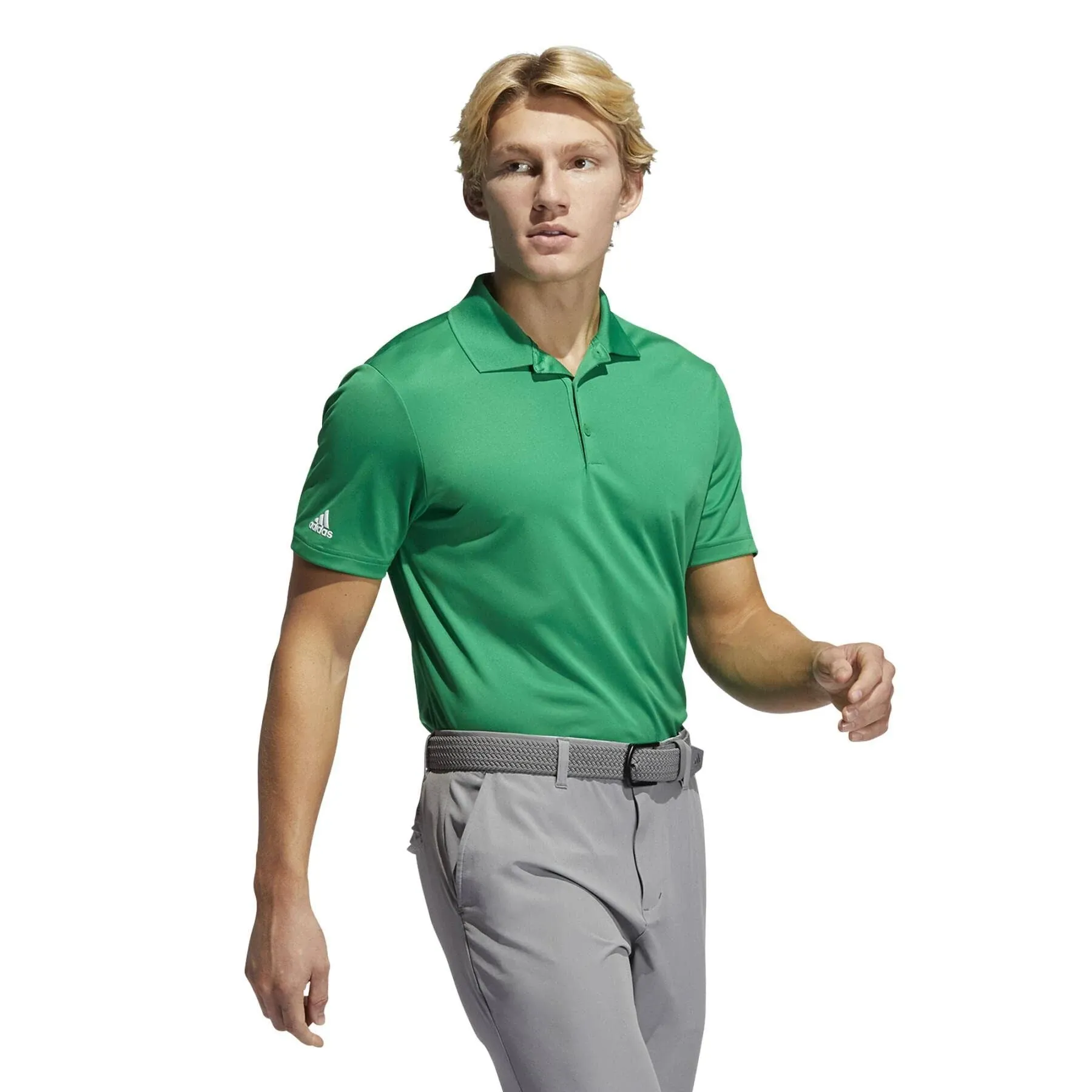 Adidas Performance Men's Golf Polo Shirt - Green, Size: Large