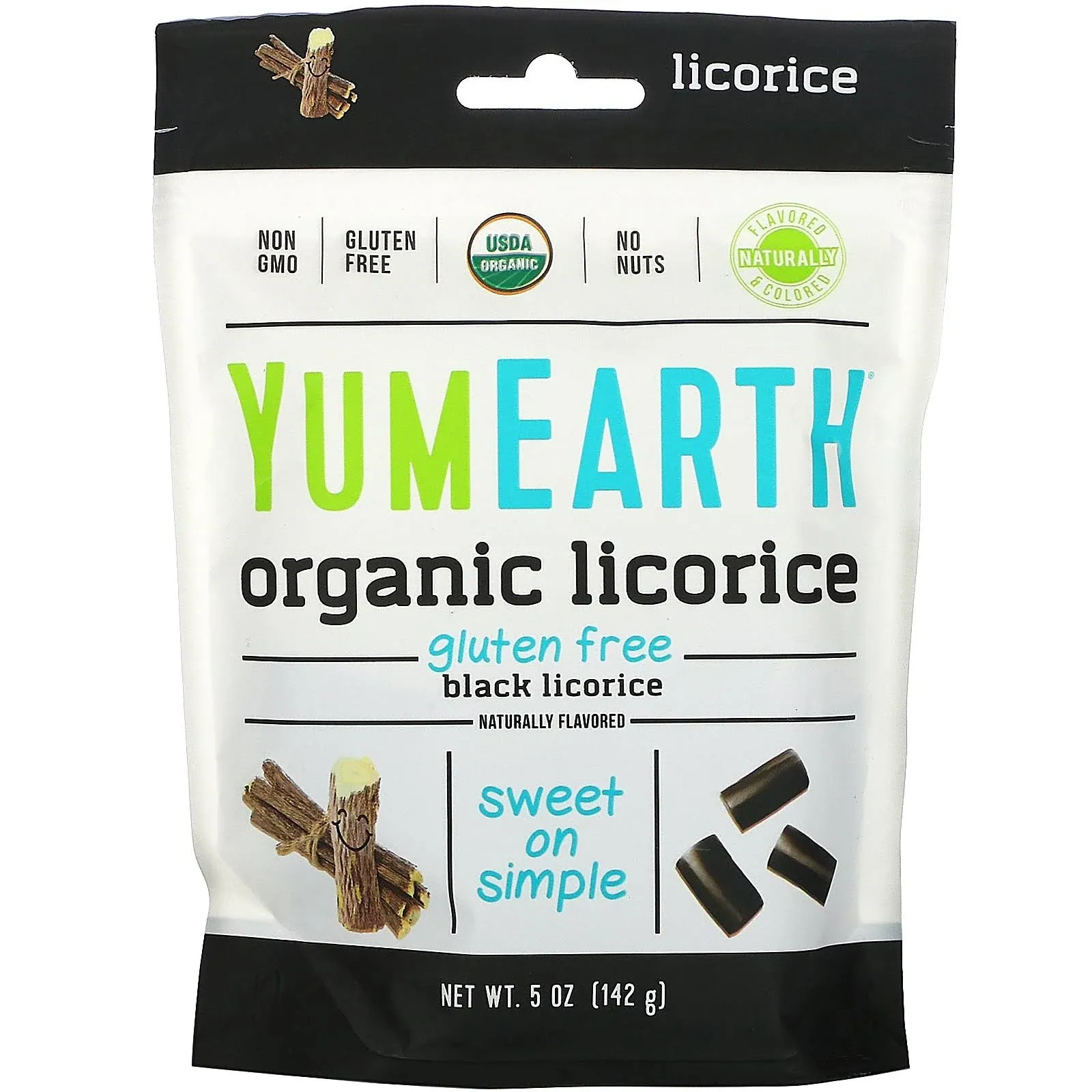 Yum Earth Organic Black Licorice 142g