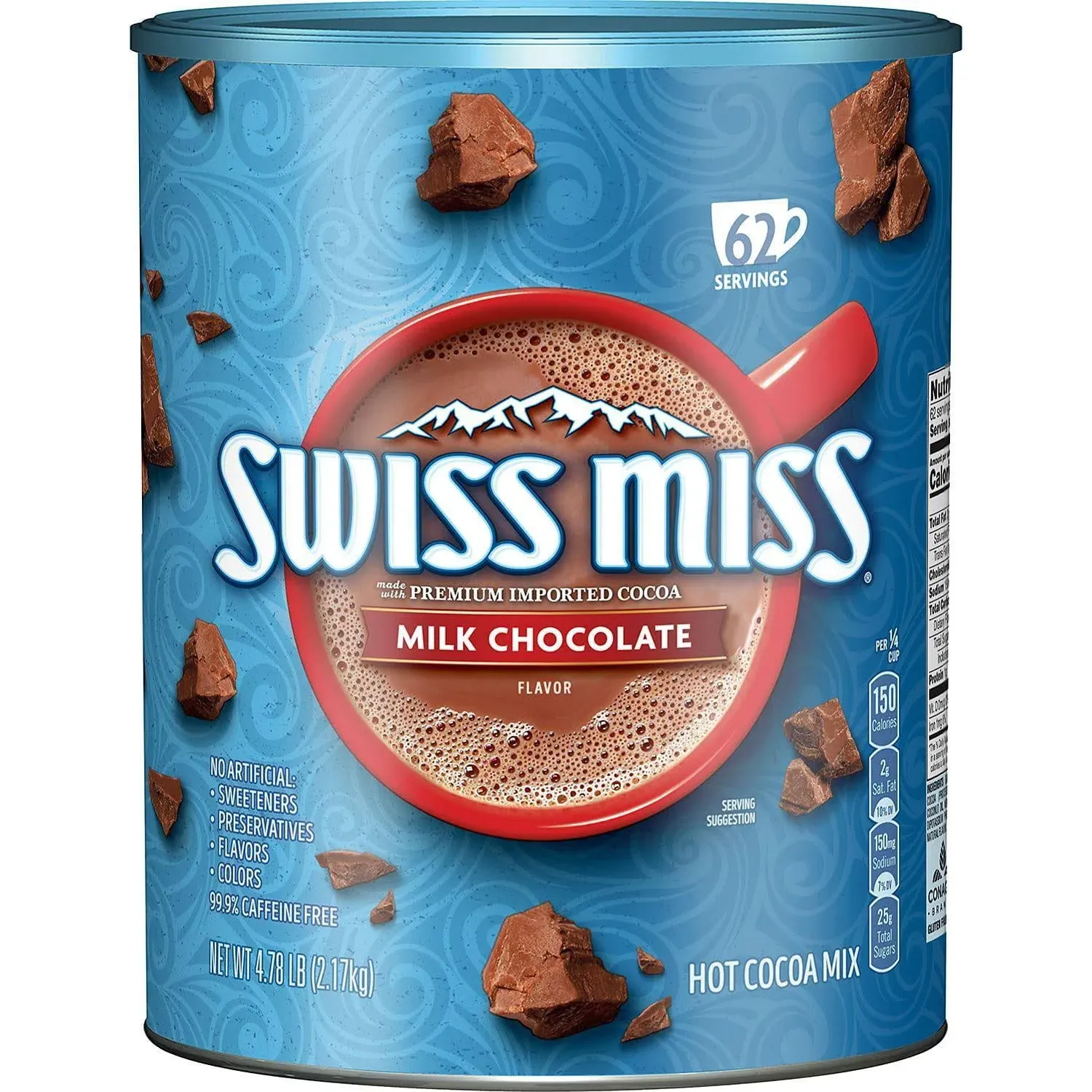 Original-Swiss Miss Milk Chocolate Hot Cocoa Mix Canister (76.5 oz) 4.78 Lb Read