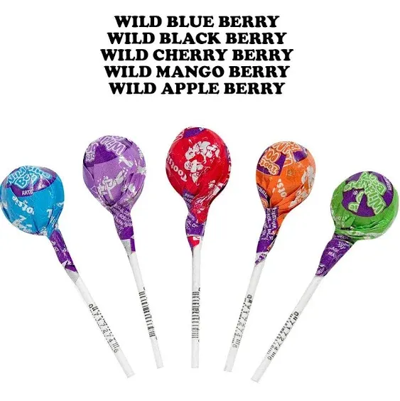 Tootsie Pops Assorted Wild Berry Flavors with Chocolatey Center, 3.75 Pound, 100 Count Box Peanut Free, Gluten Free