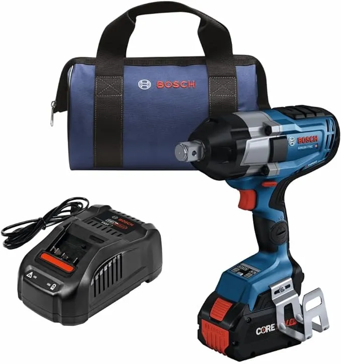 Bosch PROFACTOR 18V Connected 3/4" Impact Wrench Kit with Friction Ring & Thru-Hole