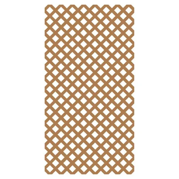 Veranda 4 ft. x 8 ft. Sierra Cedar Classic Diamond Vinyl Lattice Panel