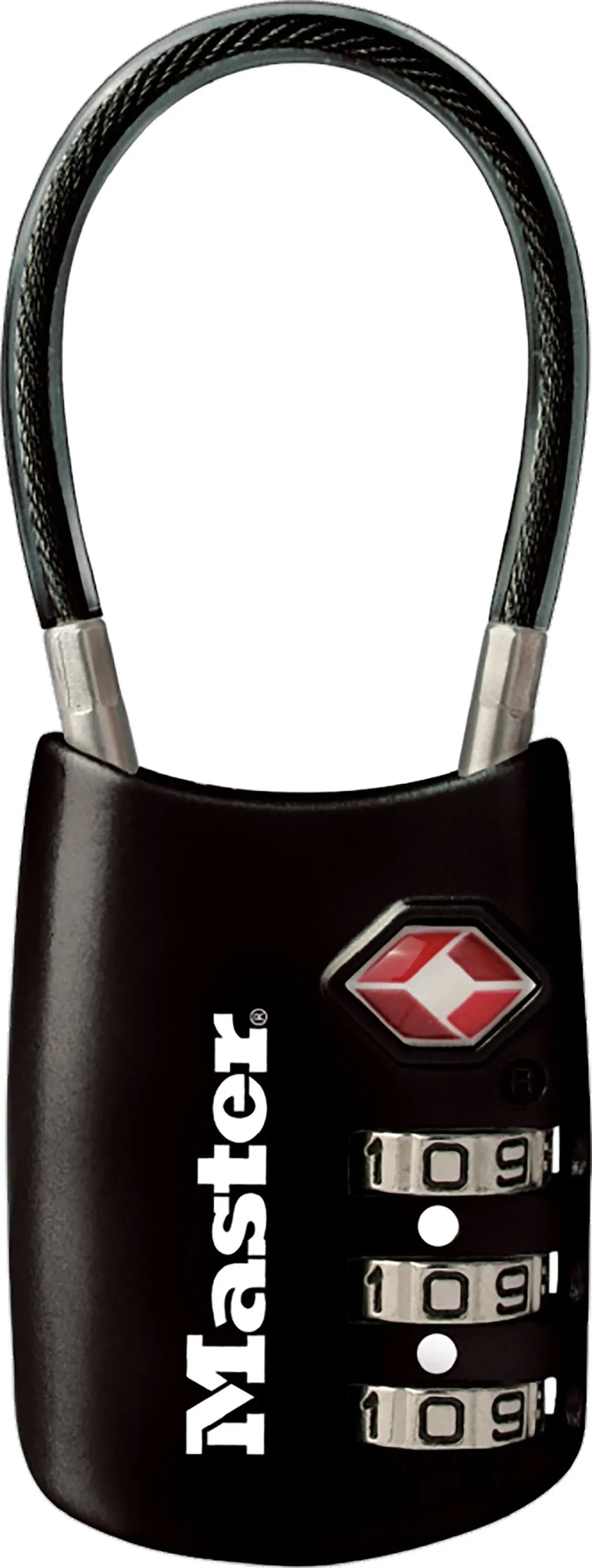 Master Lock 4688DBLK TSA Accepted Cable Luggage Lock Black