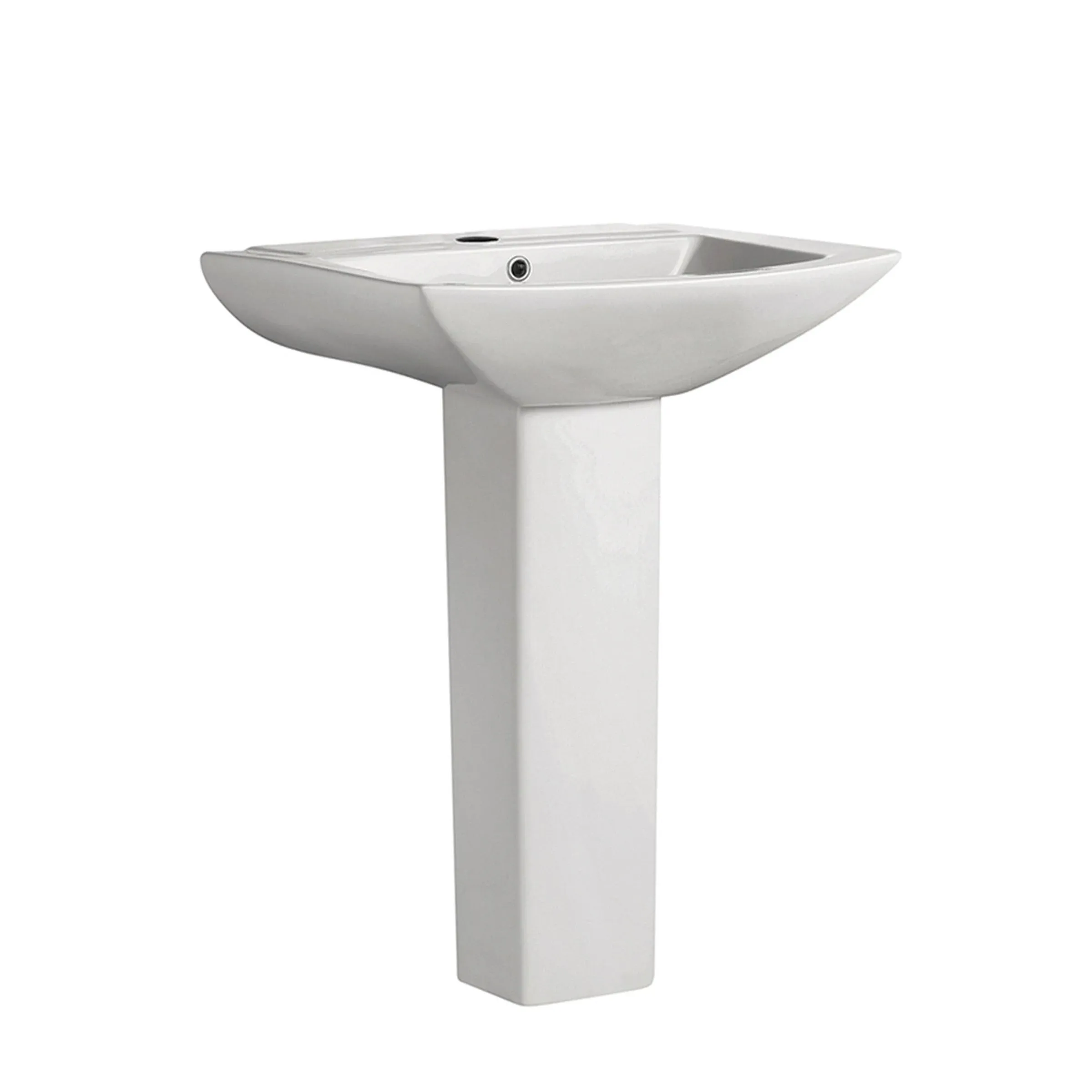 Swiss Madison Sublime Square Two-Piece Pedestal Sink SM-PS306MB