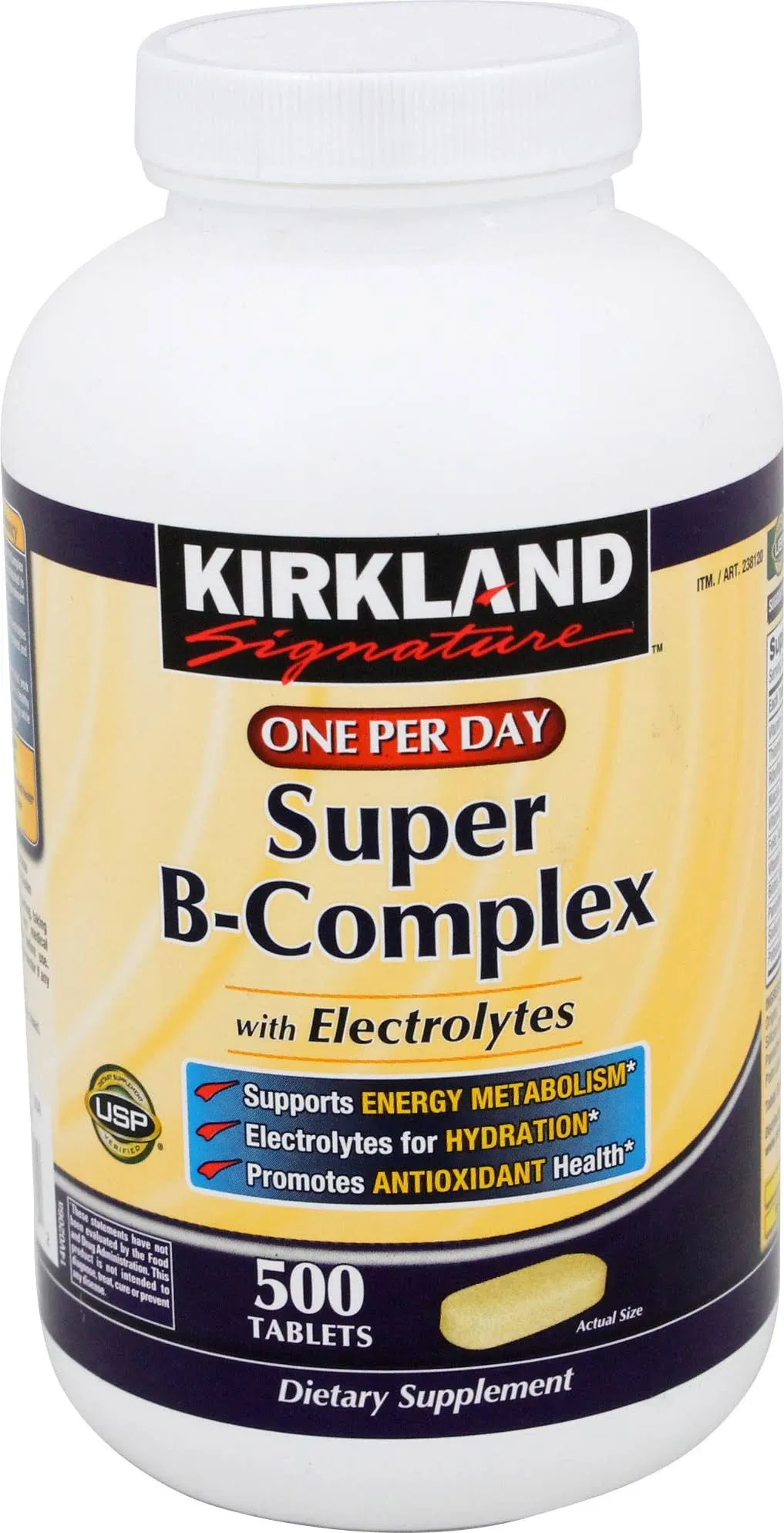 Kirkland Signature One per Day Super B Complex with Electrolytes 500 Tablets