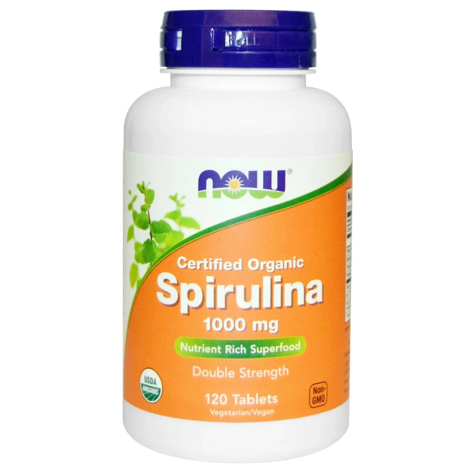 Now Foods Spirulina Certified Organic 1000 MG 120 Tabletten