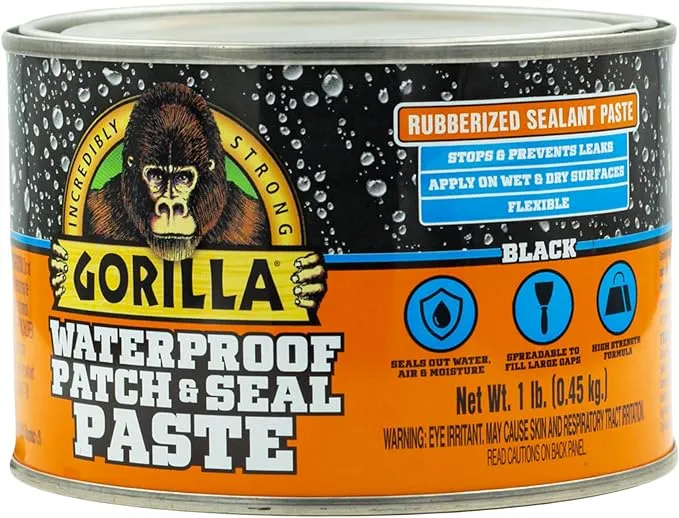 Gorilla Waterproof Patch and Seal Paste White Sealant 1 Pound Can