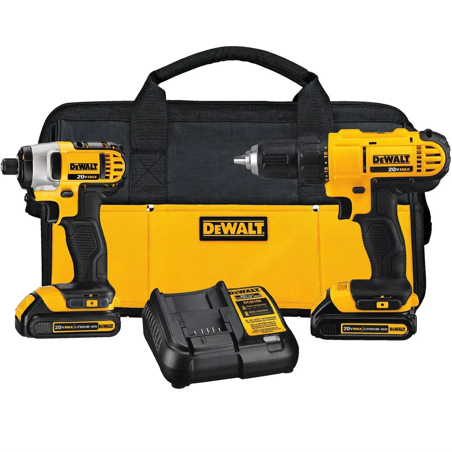 DeWalt DCK240C2 20V MAX* Drill Driver/Impact Driver Combo Kit