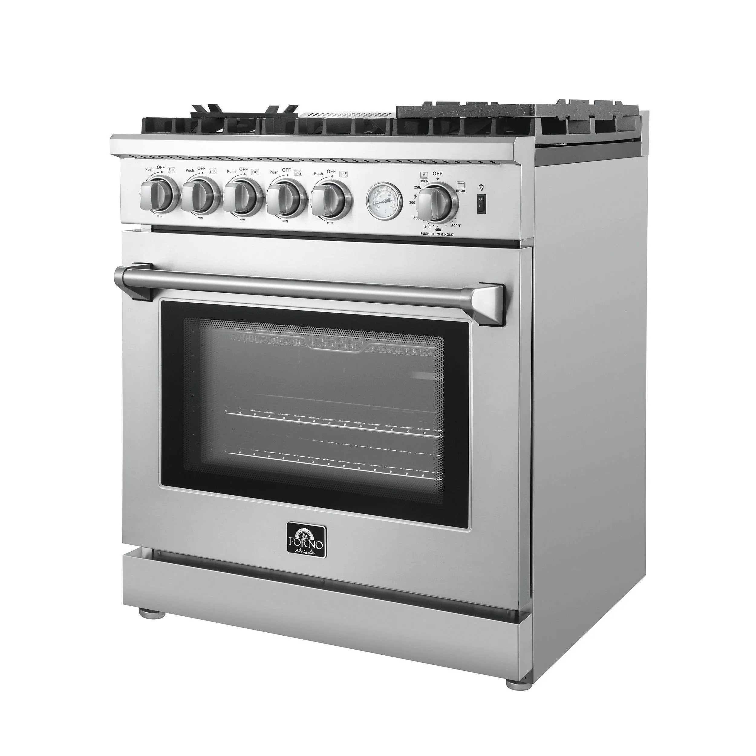 Forno 30" Gas Range with 5 Sealed Burners, Air Fryer and Griddle FRB, FFSGS6276-30