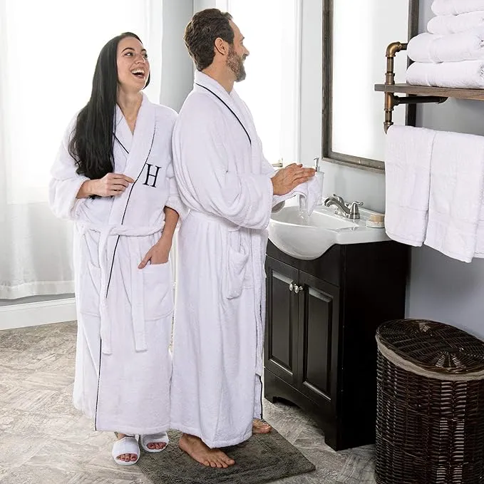 Superior Adult Unisex Egyptian Cotton Monogrammed Bathrobe