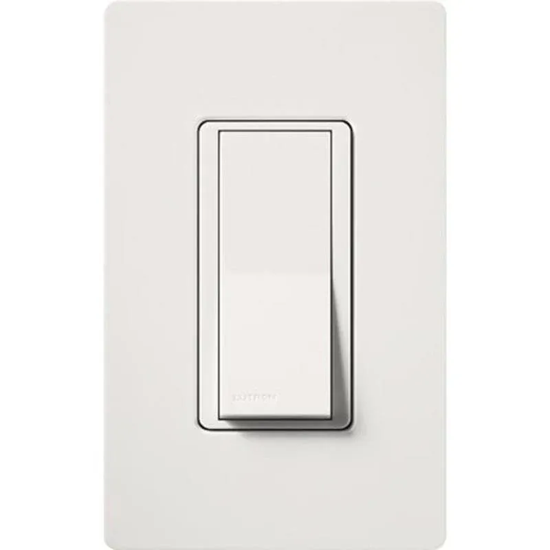 Lutron Claro 15 Amp Single-Pole Rocker Switch with Locator Light, CA-1PSNL-AL, Almond