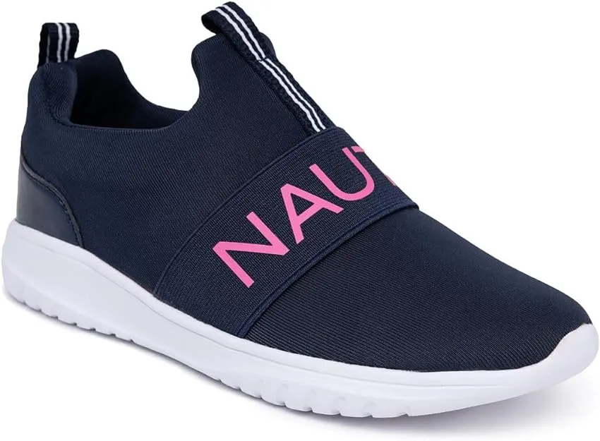 Nautica | Little Girls Canvey Slip On Sneakers - Black Sparkle, Pink | Realry