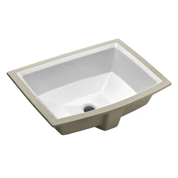 KOHLER K-2355-0 Archer Under-Mount Bathroom Sink, White