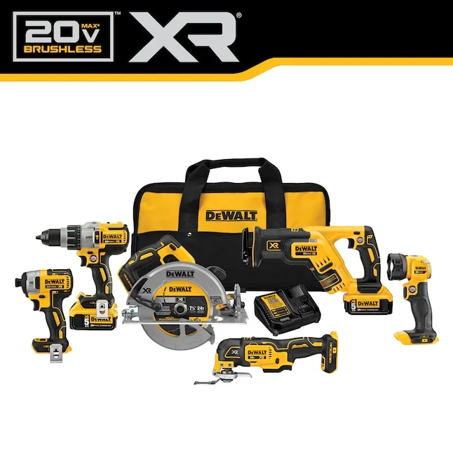 DeWalt DCK694P2 20V MAX* XR 6-Tool Combo Kit