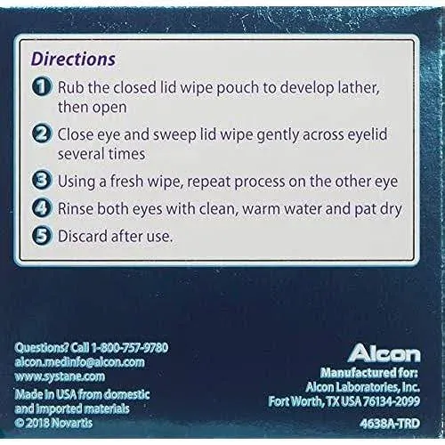 Systane Lid Wipes Eyelid Cleansing Wipes, 30 Count (Pack of 3)