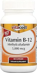 Vitacost Vitamin B-12 Methylcobalamin - 5000 mcg - 100 Capsules 