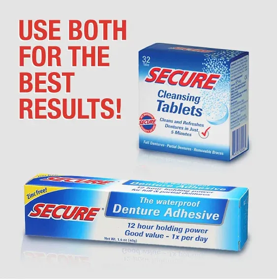 Secure Waterproof Denture Adhesive