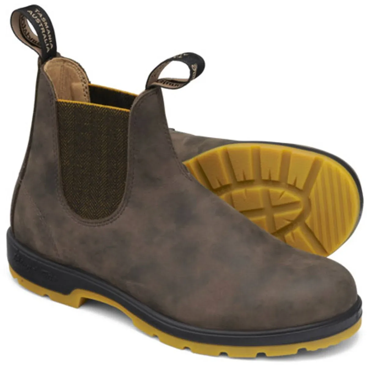 Blundstone Unisex Super 550 Series 1944 Boots, Rustic Brown/Mustard, Size: Men's ...