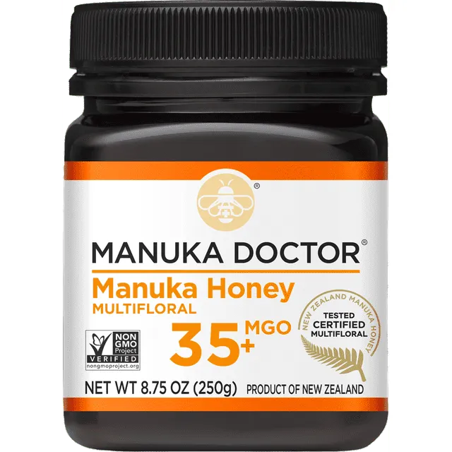 Manuka Doctor Raw Manuka Honey, MGO 35+, 8.75 oz (250 g), Certified 100% Pure New Zealand Honey