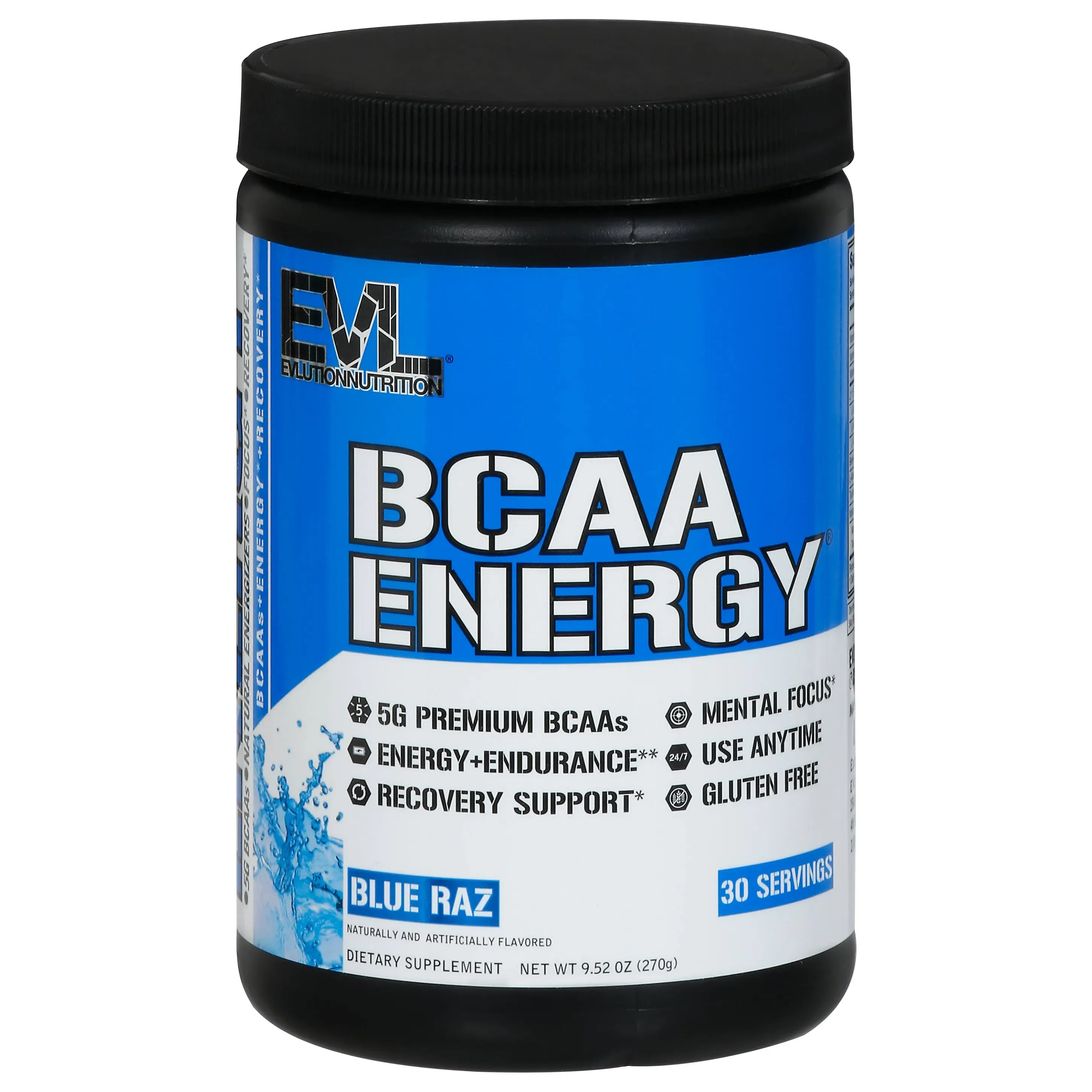 Evlution Nutrition, BCAA Energy, Blue Raz