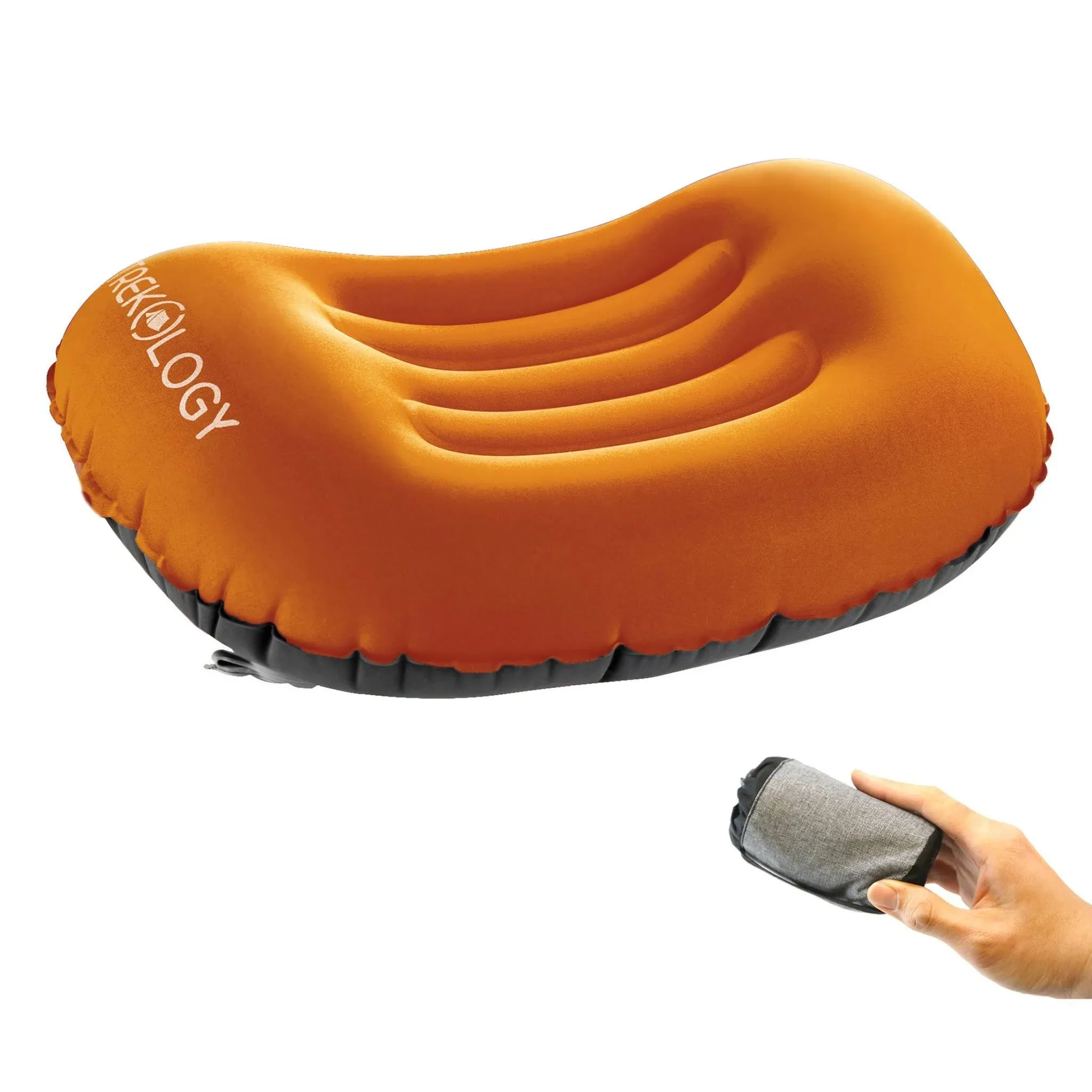 Trekology ALUFT 1.0 Inflatable Pillow for Camping Orange