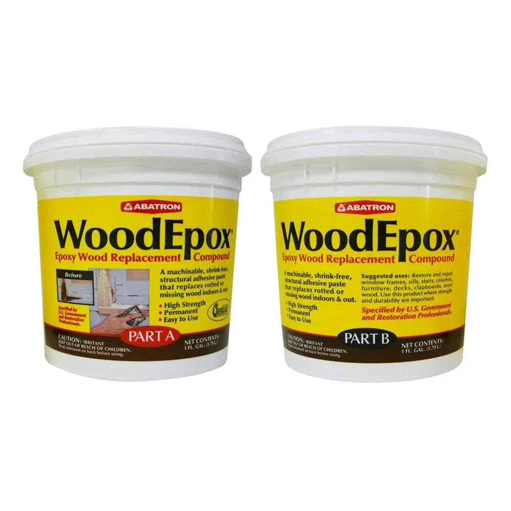 Abatron WoodEpox Epoxy Wood Replacemnt Compound 2 Gallon Kit Part A