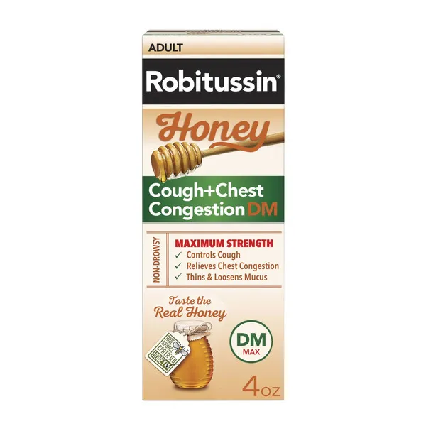 Robitussin Honey Cough + Chest Congestion DM Maximum Strength 4 fl oz