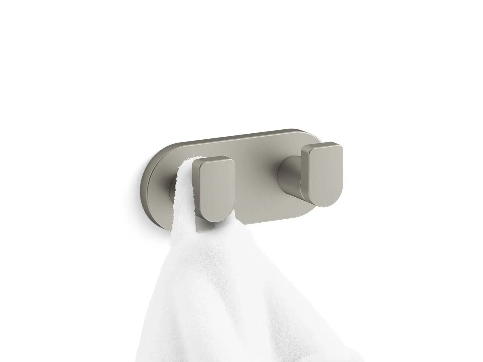 Kohler 73146-BN Composed® Double Robe Hook in Vibrant Brushed Nickel