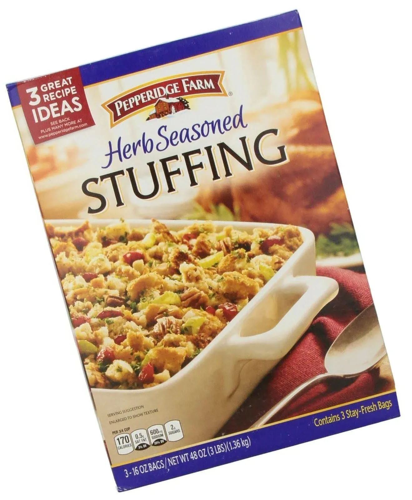 Pepperidge Farm Herb Seasonsed Classic Stuffing Pack of 3 12oz Bags