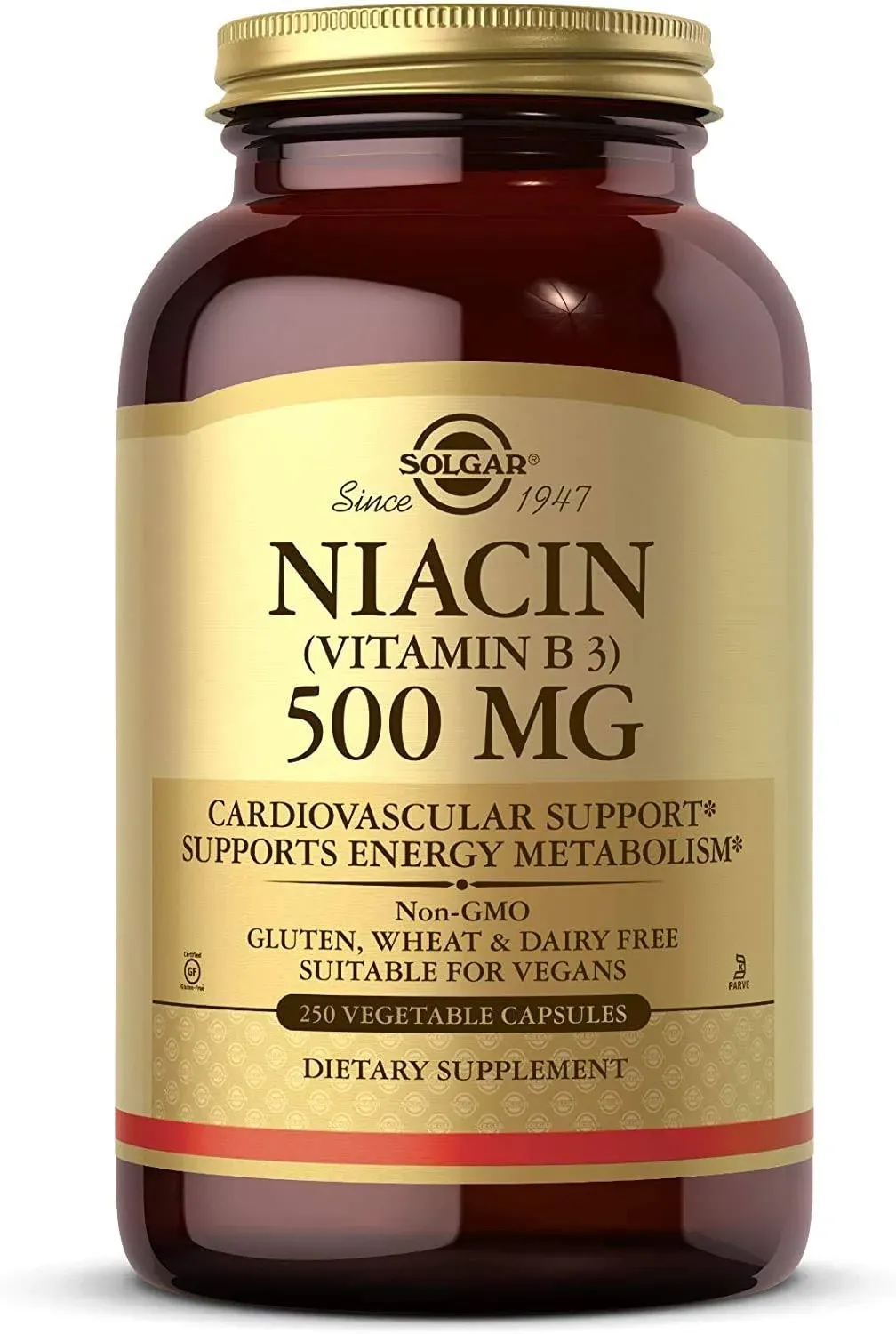 Solgar Niacin (Vitamin B3), 500 mg, Vegicaps