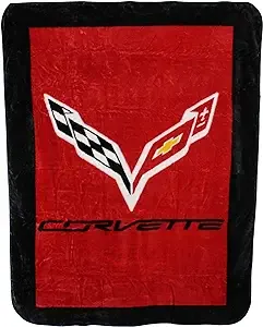 College Covers Soft Raschel 63" x 86" Corvette Plush Throw Blanket