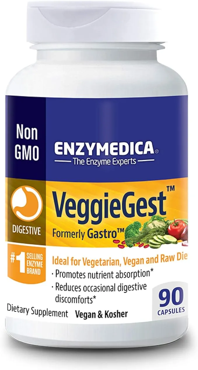 Enzymedica VeggieGest 90 Capsules EXP:01/2025