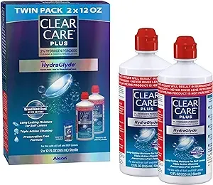 Clear Care Plus HydraGlyde Cleaning and Disinfecting Solution - 2 Pack, 12 fl oz